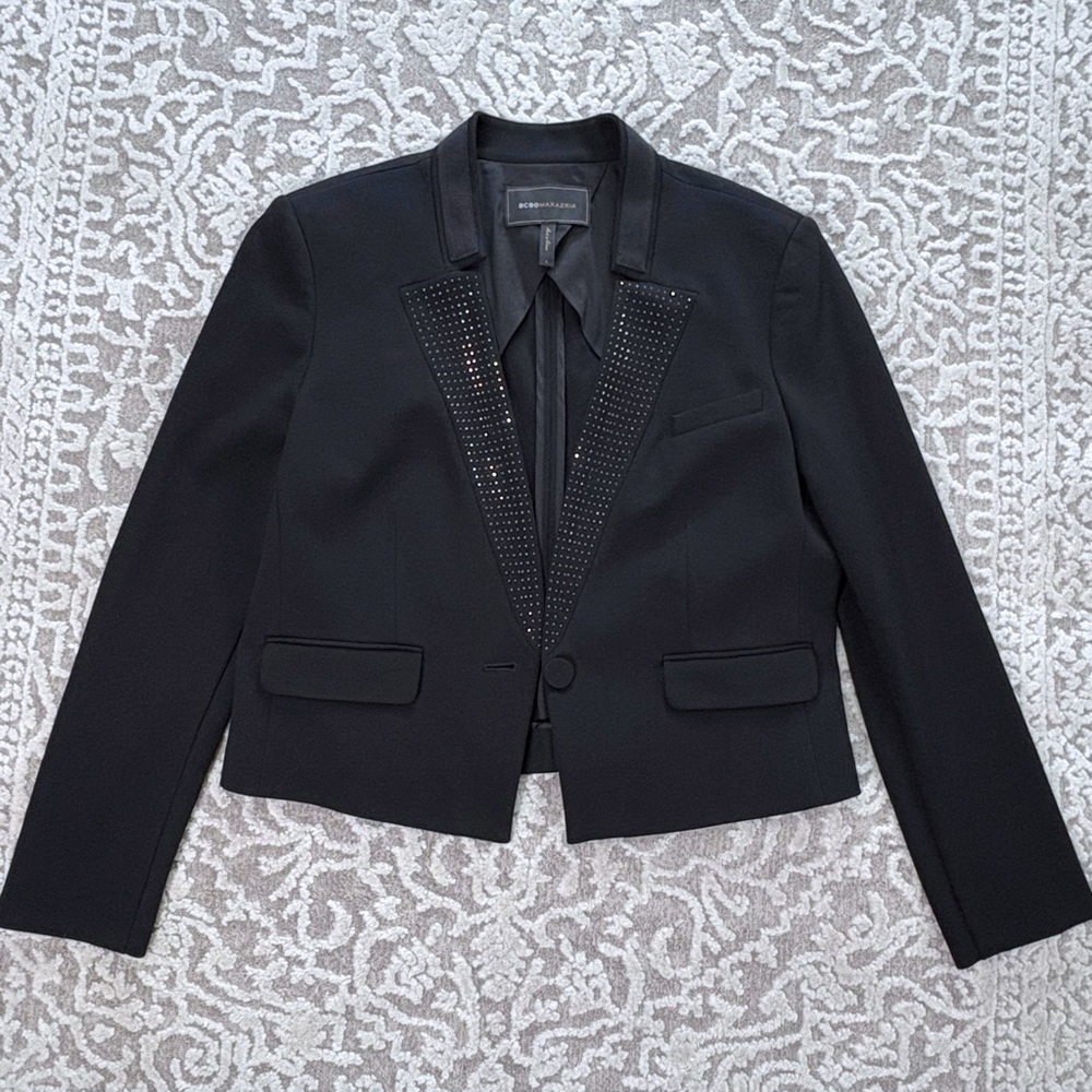 BCBGMaxAzria Natalia Cropped Studded Jacket - Picture 4 of 11